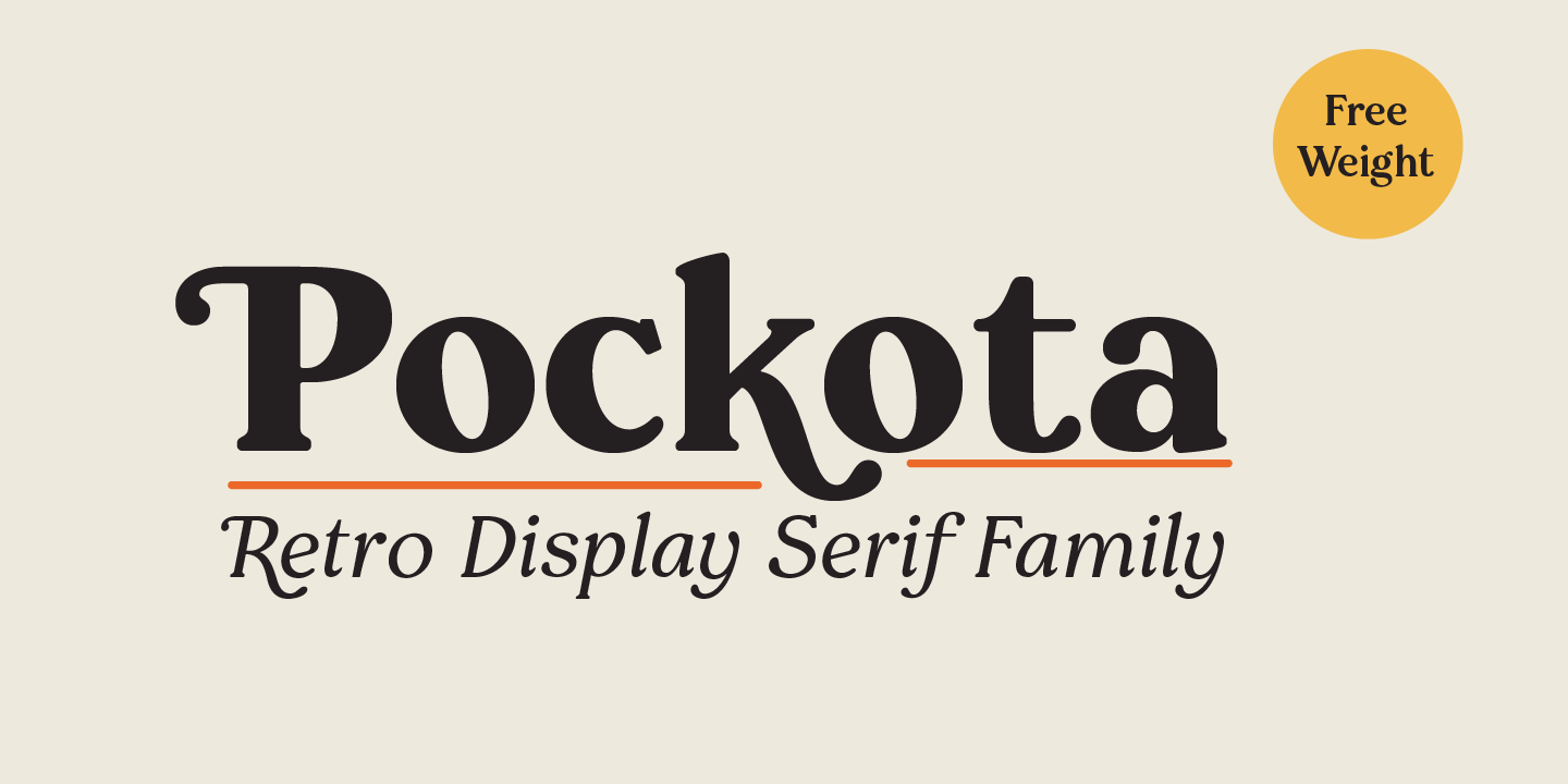 Пример шрифта Pockota Regular